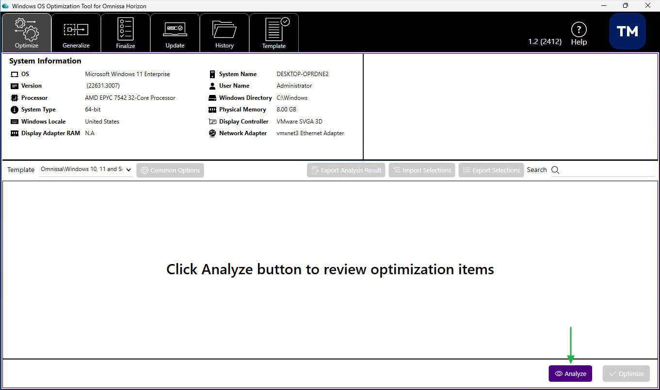 Windows OS Optimization Tool for Horizon Guide | Omnissa