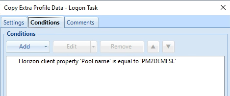 Example of Limiting Logon Task using Conditions