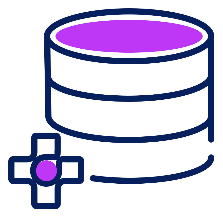 A blue and purple logo

Description automatically generated