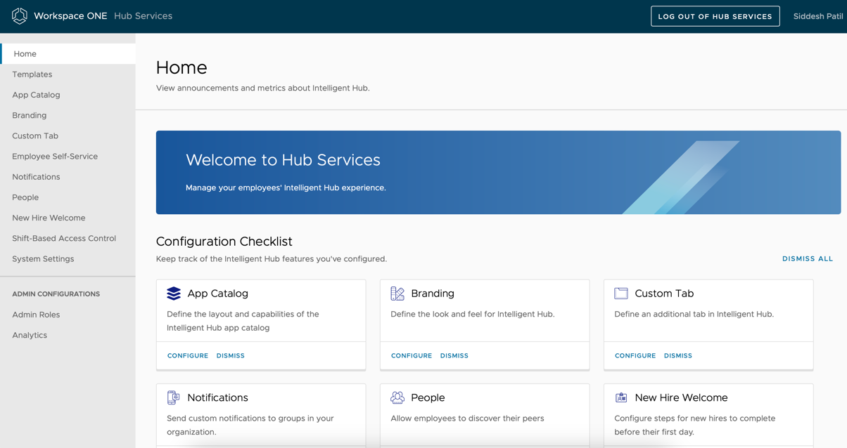 A screenshot of a hub service
Description automatically generated