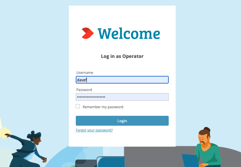 A screenshot of a login page
Description automatically generated