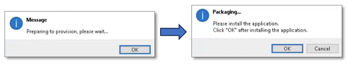 A computer screen with a blue arrow

Description automatically generated