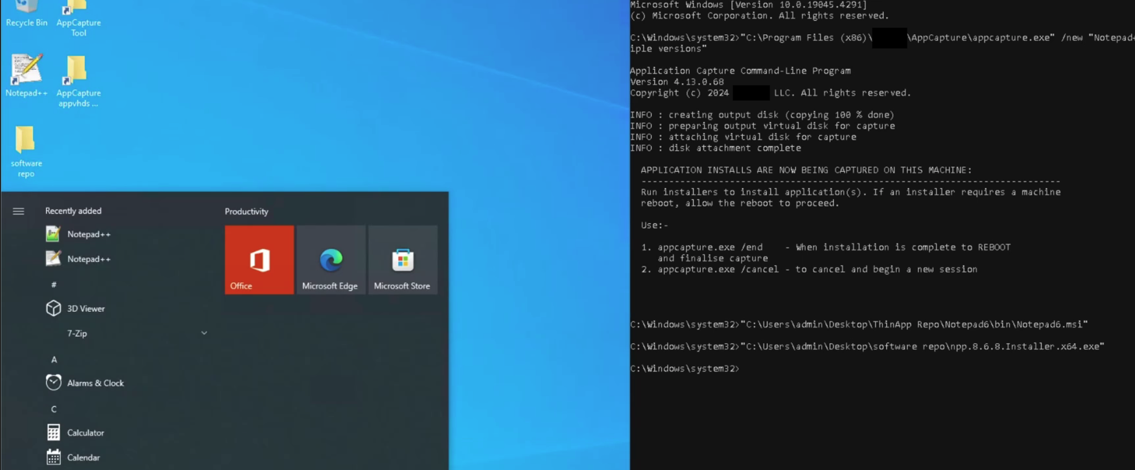 A computer screen with a blue background

Description automatically generated