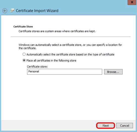 A screenshot of a certificate store
Description automatically generated