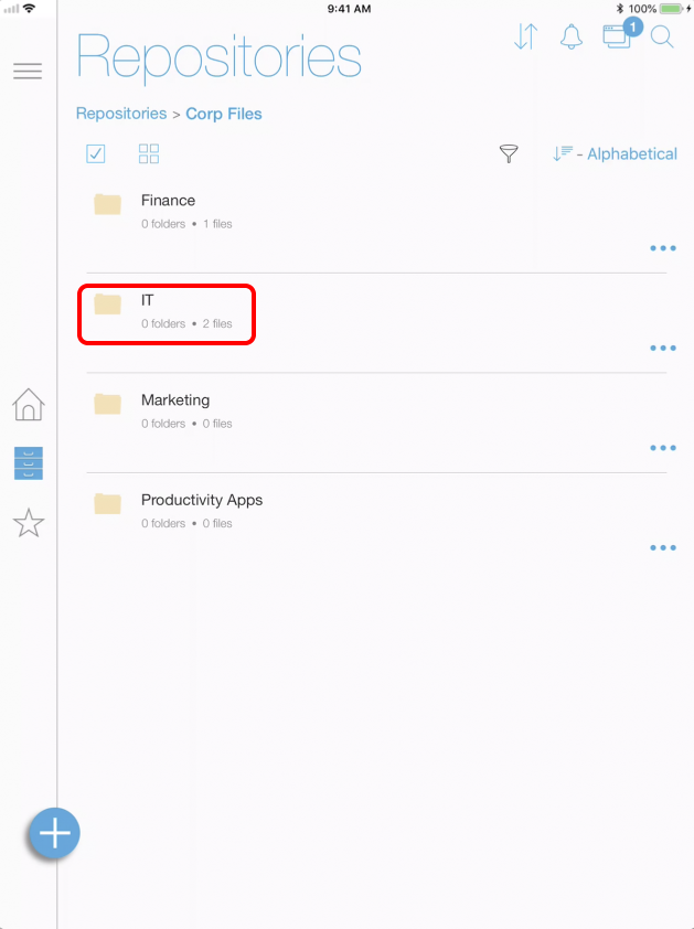 Launch the AirWatch Browser