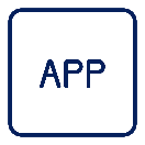 A blue square with a black background

Description automatically generated